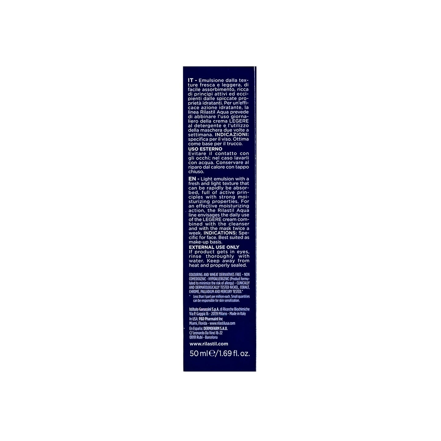 Rilastil Aqua Legre Light Moisturizing Cream 50ml