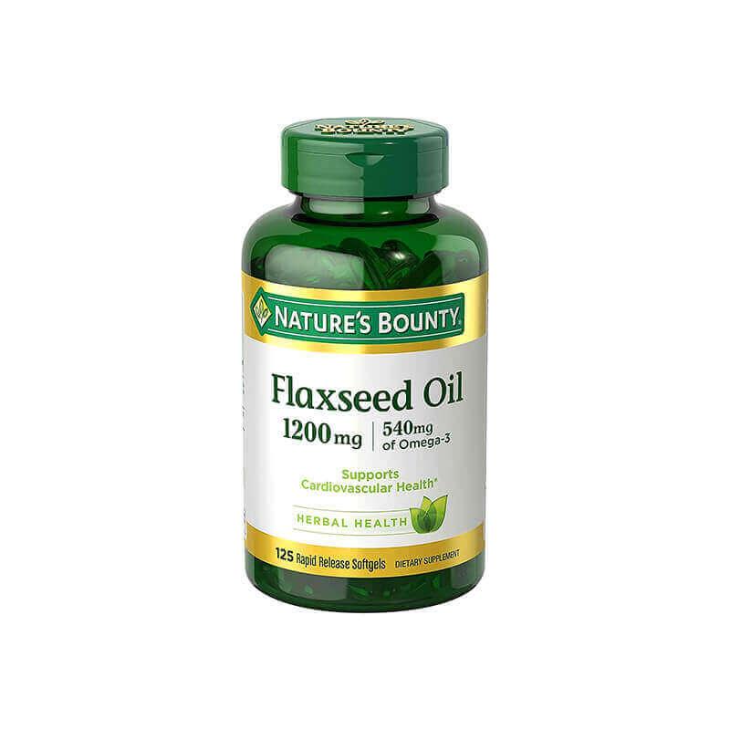 Natures Bounty Flaxseed Oil 1200 mg Softgels 125'S