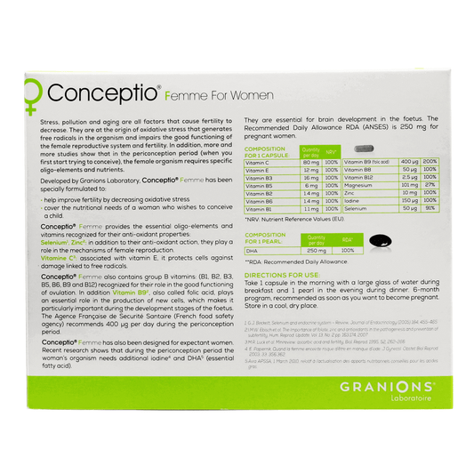 Conceptio For Women Inositol 120 Tab + 30 Softgels Improve woman's fertility