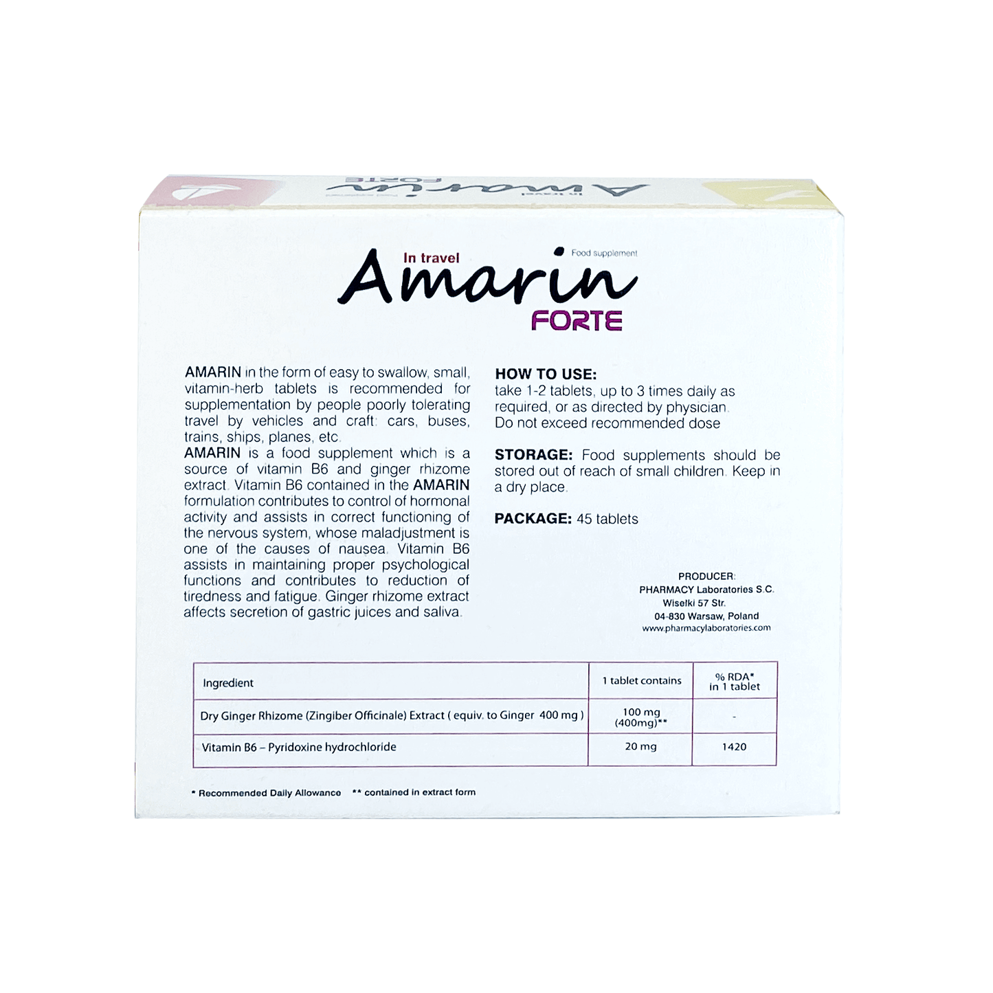 Amarin Forte Tablets 45'S