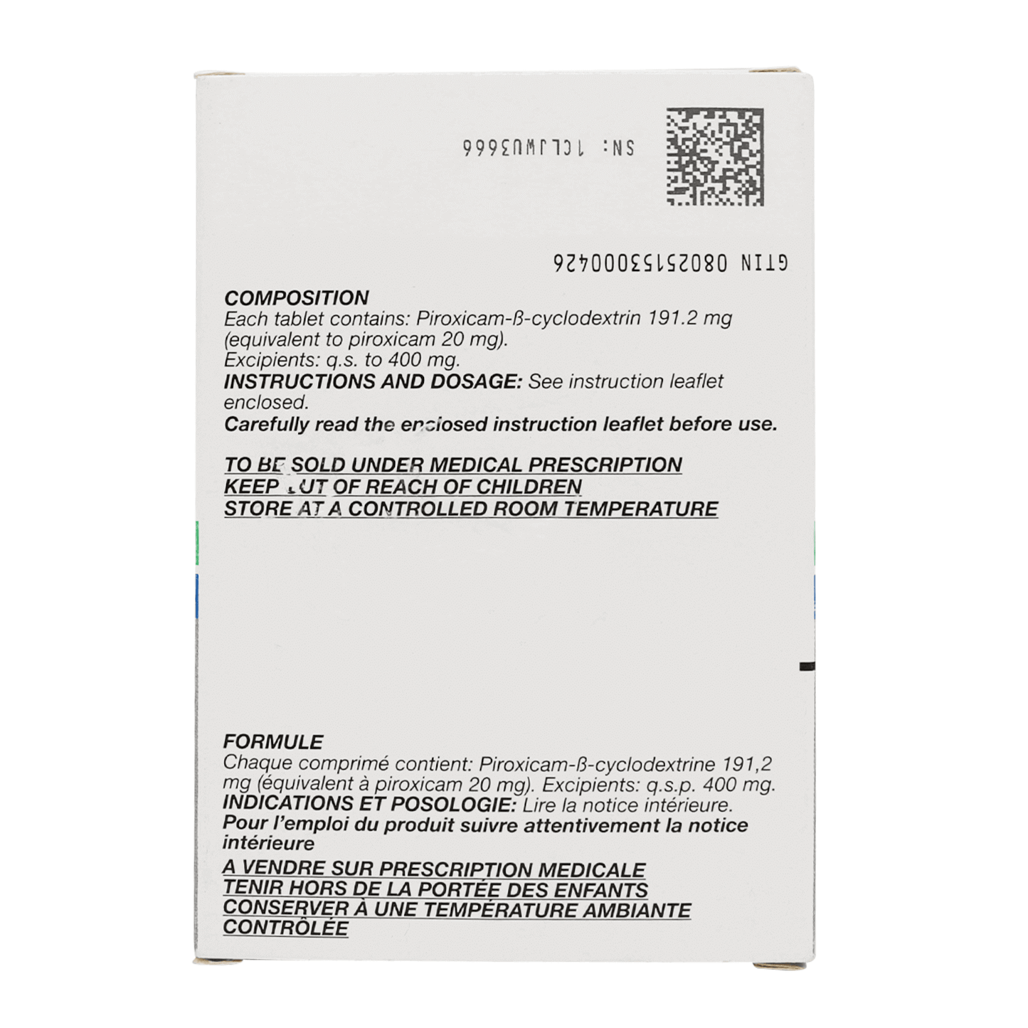 بركسين أقراص 20 ملغ، عبوة من 20 قرصاً