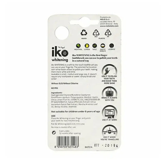 Melo Iko Whitening Black Finger Toothbrush Small 1 Pc