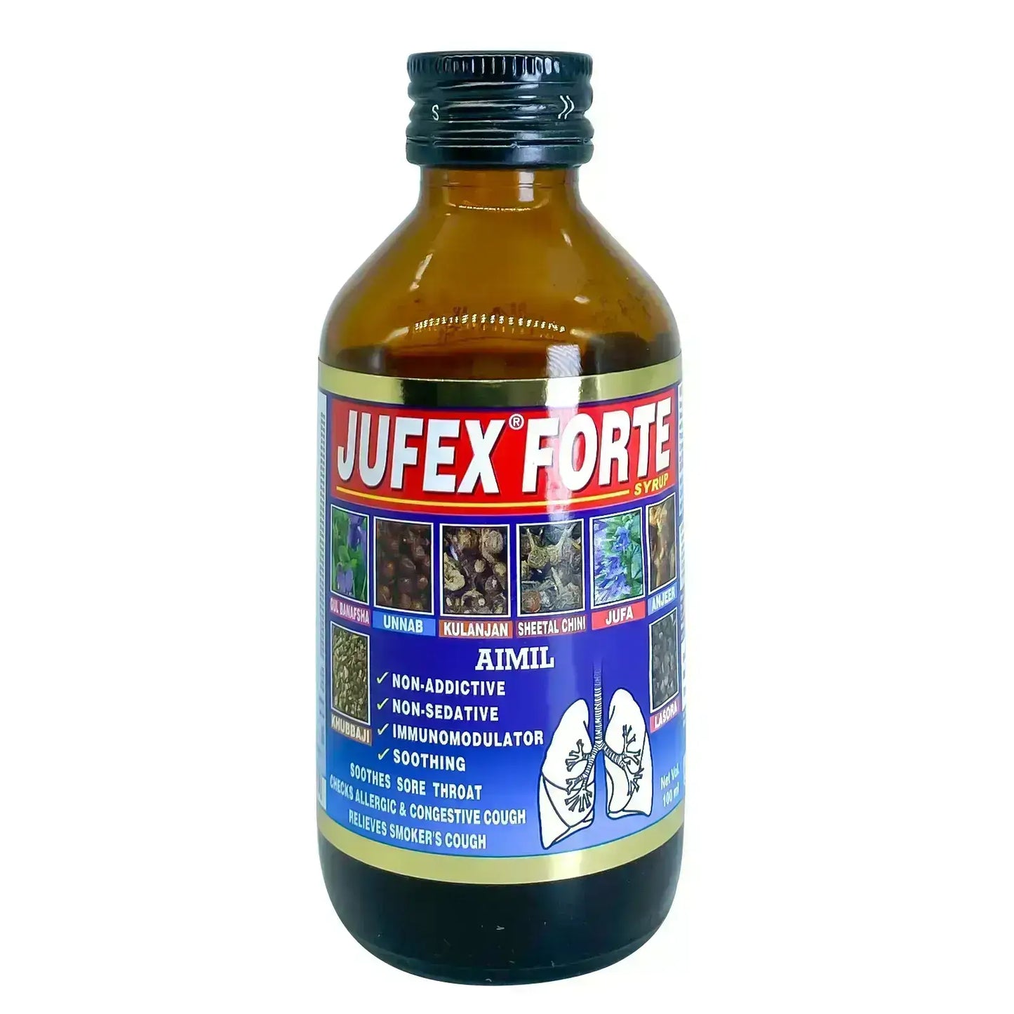 Jufex Forte Cough Syrup 100 ml for respiratory tract diseases