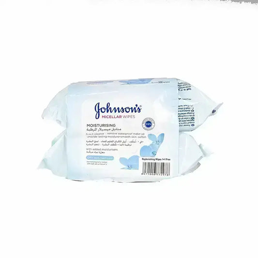 Johnson's Micellar Moisturising Replenishing Wipes 2*25'S 1+1 Offer