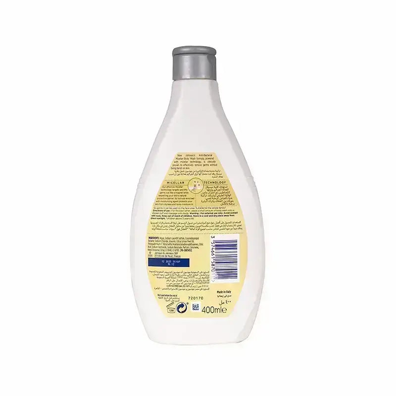 Johnson's Anti-Bacterial Micellar Body Wash Lemon 400 ml