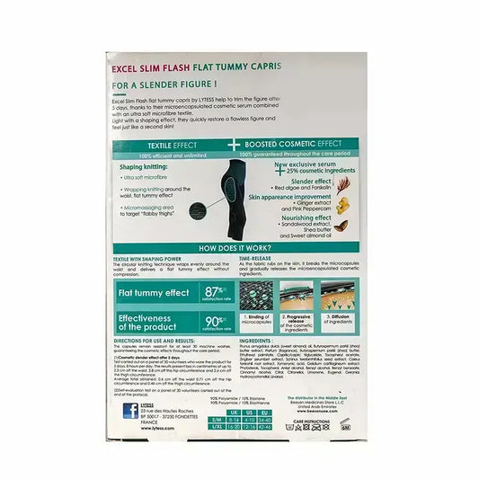 Lytess Flash Flat Tummy Capris Black S/M