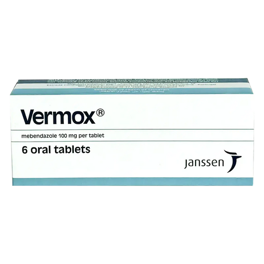 Vermox 100 mg 6 Tabs Anti Anthelmintic