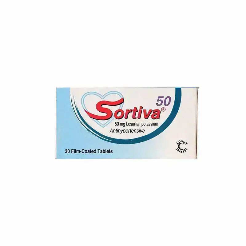 سورتيفا 50 ملغ أقراص مغلفة 30 قرص لعلاج ارتفاع ضغط الدم