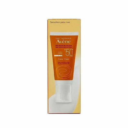 كريم أفين للحماية العالية جداً من الشمس بدرجة حماية 50+ للبشرة الجافة والحساسة 50 مل