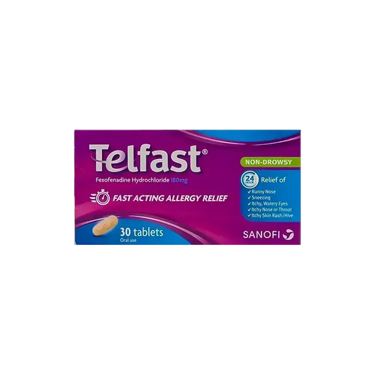 Telfast 180 mg 30 Tabs