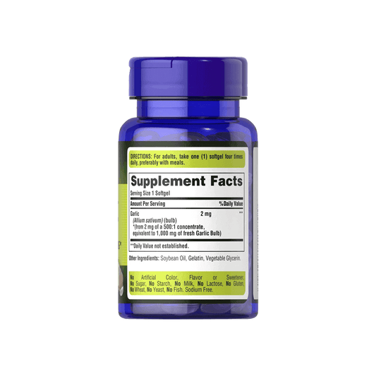 زيت الثوم من بيوريتانز برايد 1000 ملغ، 100 كبسولة جيلاتينية.