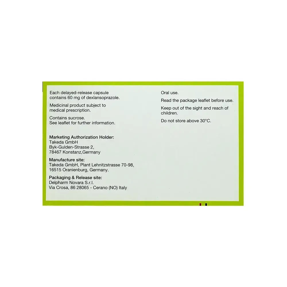 Dexilant 60 mg 28 Caps