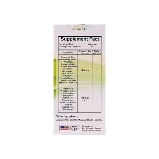 PCLQ Advance Digestive Enzymes 40 Caps