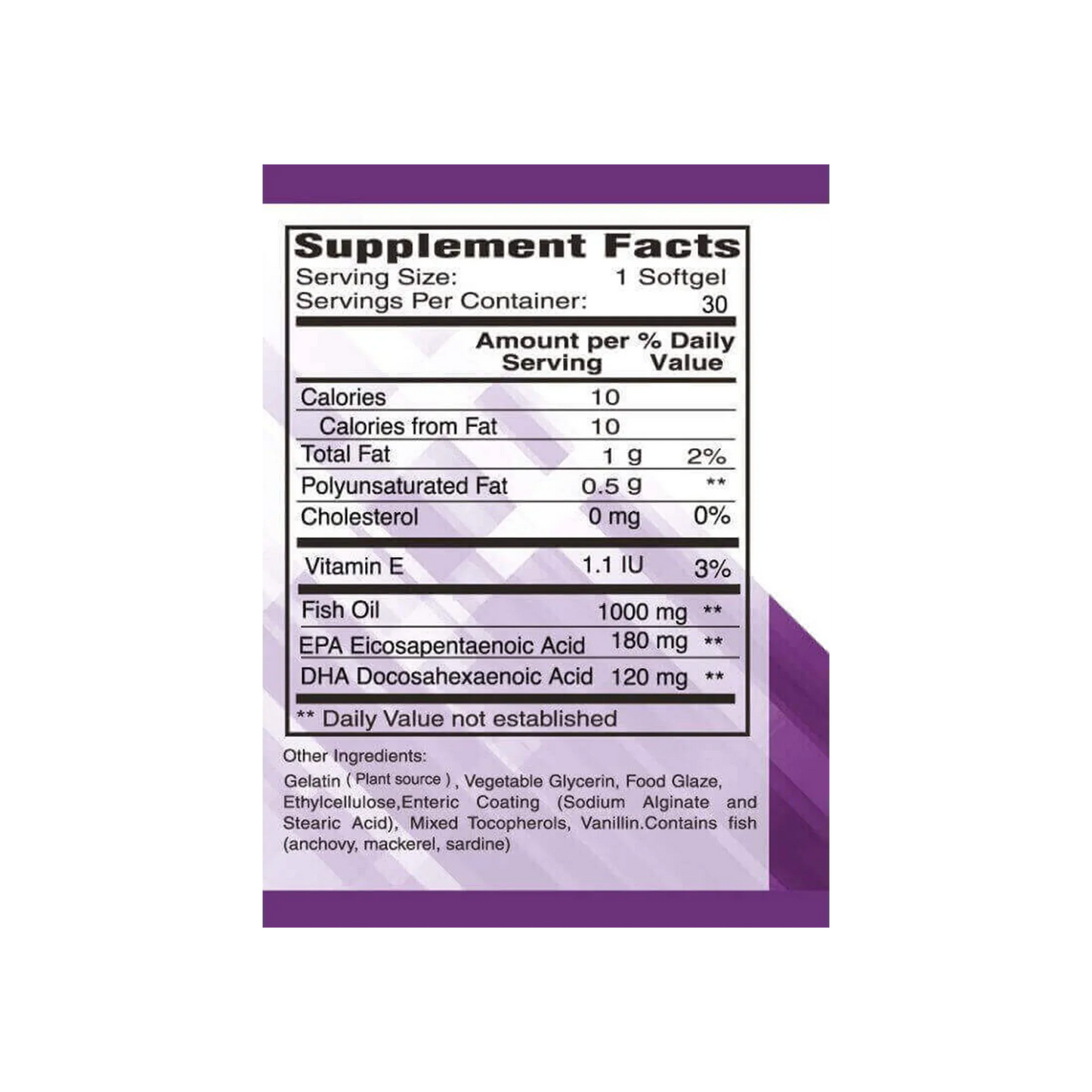 American Creation Omega3 - 1000 mg Softgel 30'S for healthy brain