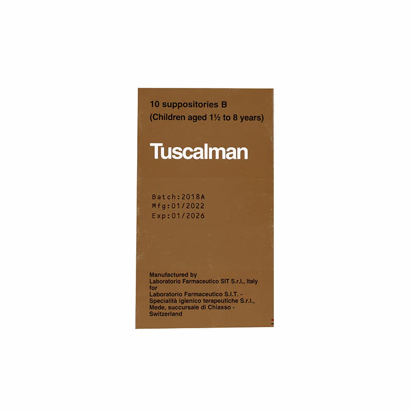 Tuscalman B Suppositories 10'S For Cough