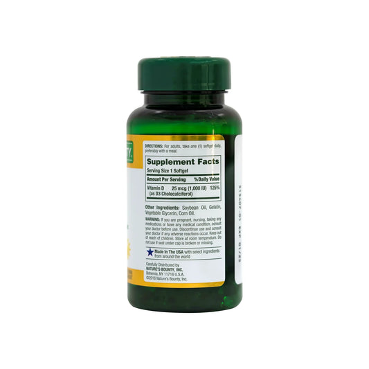 Natures Bounty Vitamin D3 -1000 IU 120 Softgels