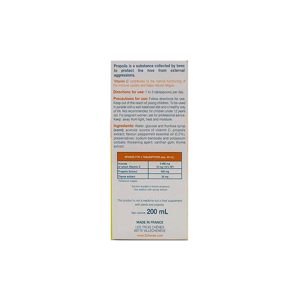 3 Chenes Propolis Syrup 200 ml