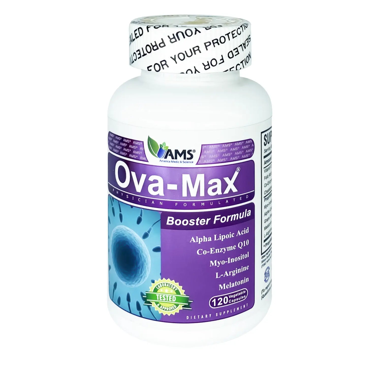 كبسولات AMS Ova-Max (120 كبسولة) لزيادة خصوبة النساء