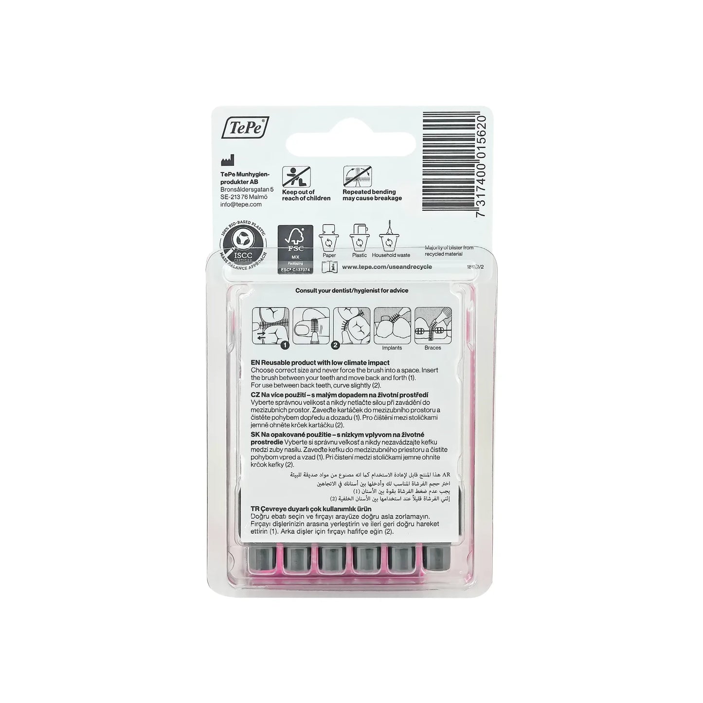 Tepe Black Interdental Brush 1.5 mm 6 Pcs 18172/2