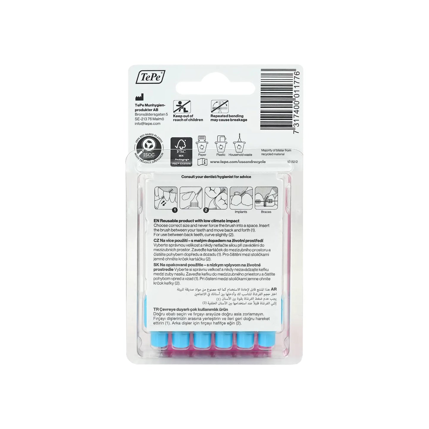 Tepe Blue Interdental Brush 0.6 mm 6 Pcs 18162/2
