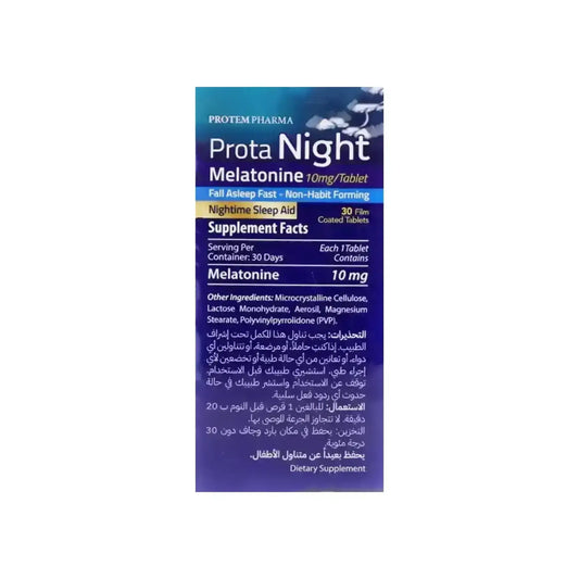 Protem Pharma Prota Night Melatonin 10mg 30 Tablets
