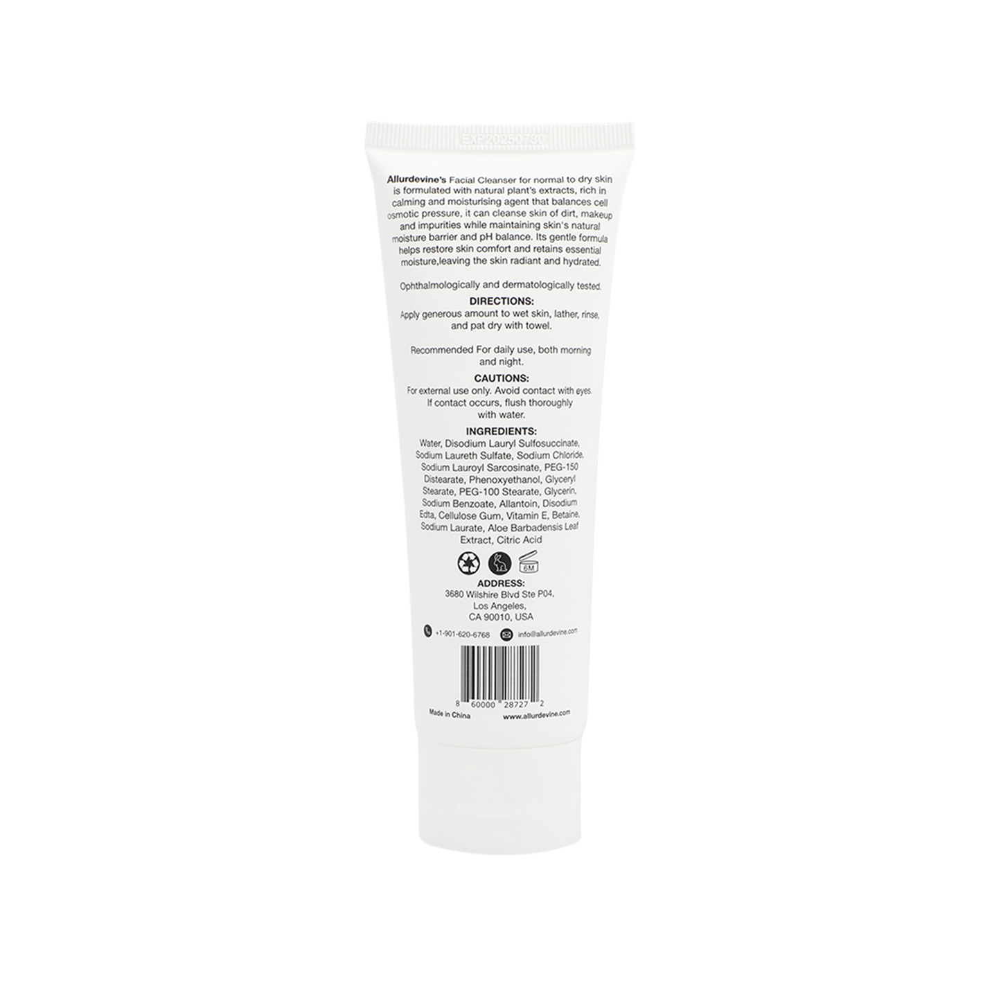 Allurdevine Facial Cleanser For Normal To Dry Skin 100ml