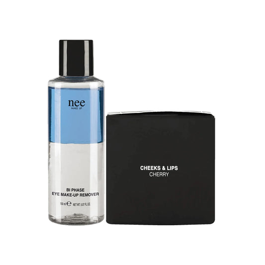 مزيل مكياج ني + أحمر شفاه كرزي