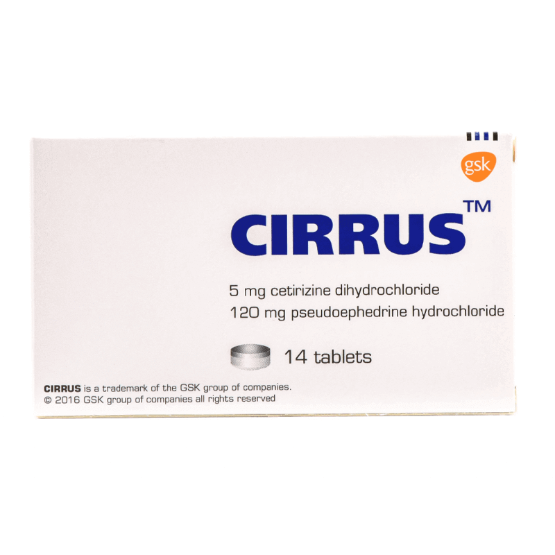 Cirrus Prolonged 14 Tablets as antiallergic