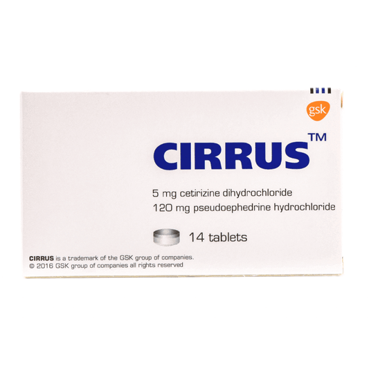 Cirrus Prolonged 14 Tablets as antiallergic