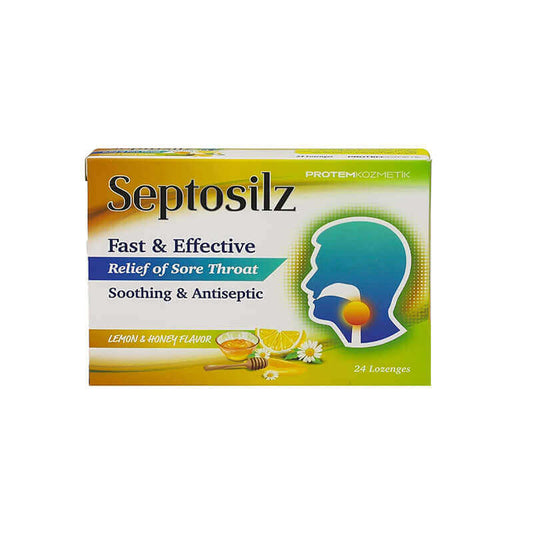 Septosilz Lemon And Honey Flavor 24 Lozenges