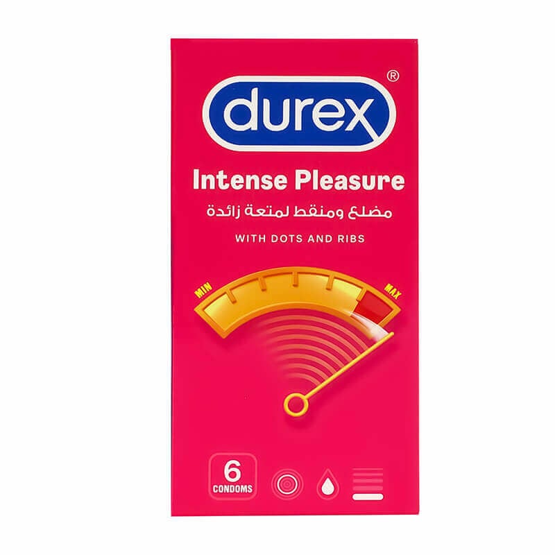 Durex Intense Pleasure With Dots And Ribs 6 Condoms
