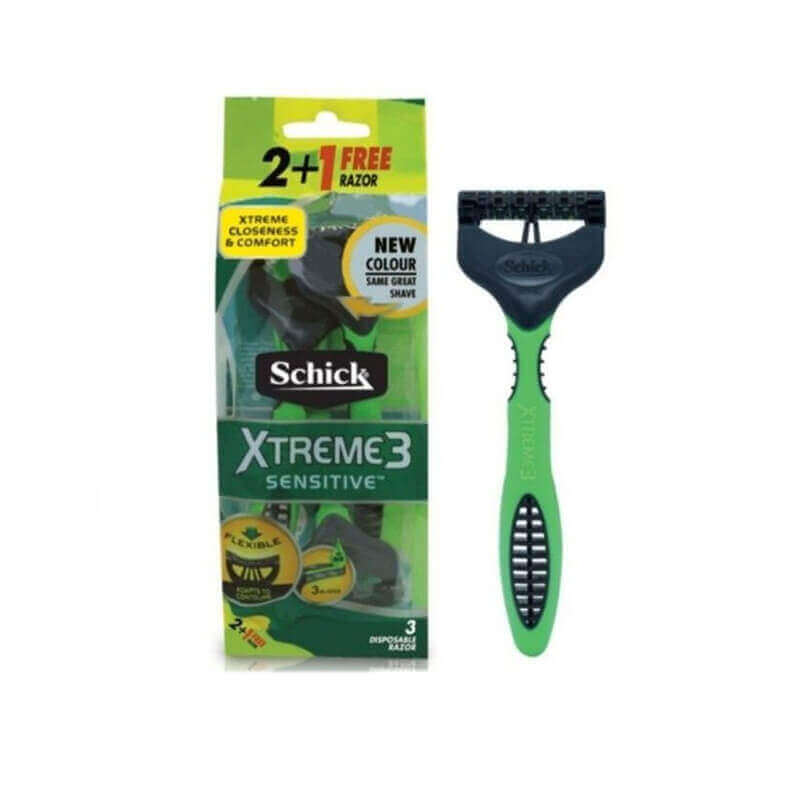 Schick Xtreme 3 Sensitive Men Razor 2+1 Free