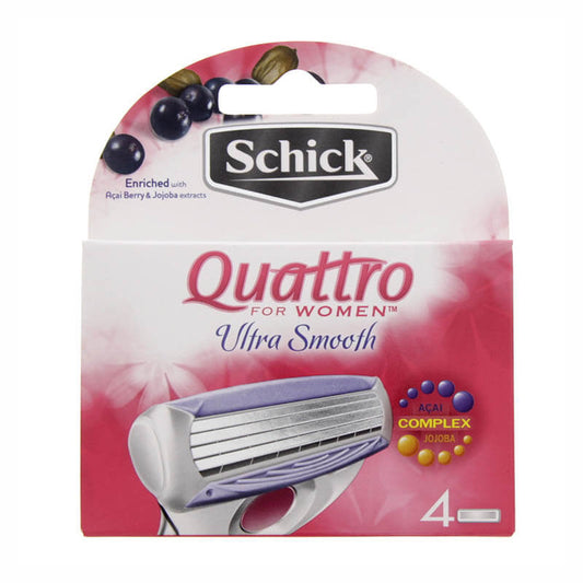 Schick Quattro Women Ultra Smooth Blades 4 Pcs