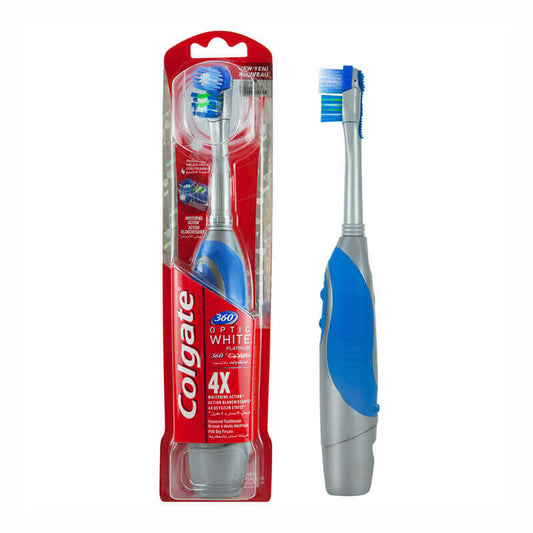 Colgate 360 Optic White Platinum Powered Toothbrush Soft 1 Pc