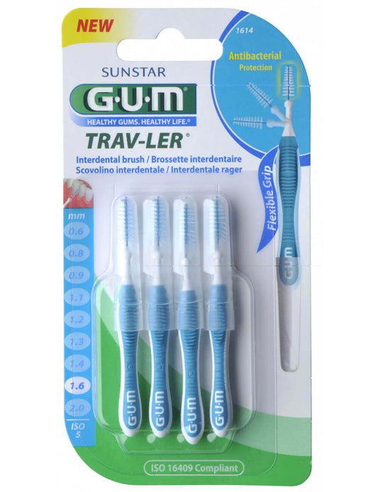 Butler Gum Trav-Ler Interdental Brush 1.6 mm 6 Pcs