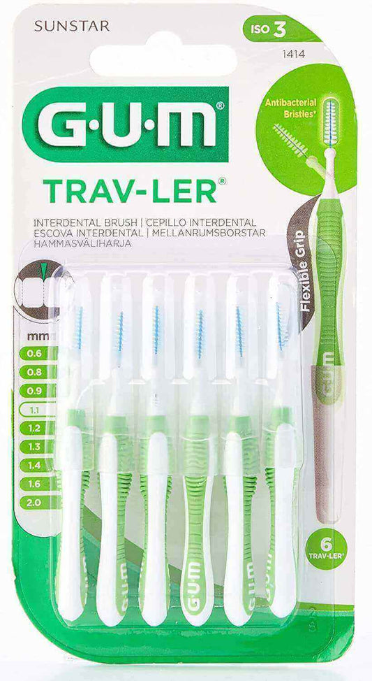 Butler Gum Trav-Ler Interdental Brush 1.1 mm 6 Pcs