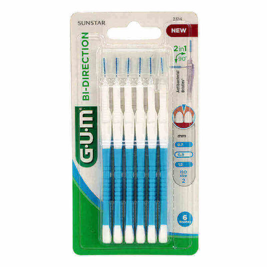 Butler Gum Bi-Direction Interdental Brush 0.9 mm 6 Pcs