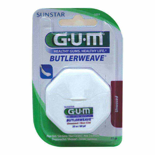 Butler Gum Butlerweave Dental Floss Unwaxed 55 m