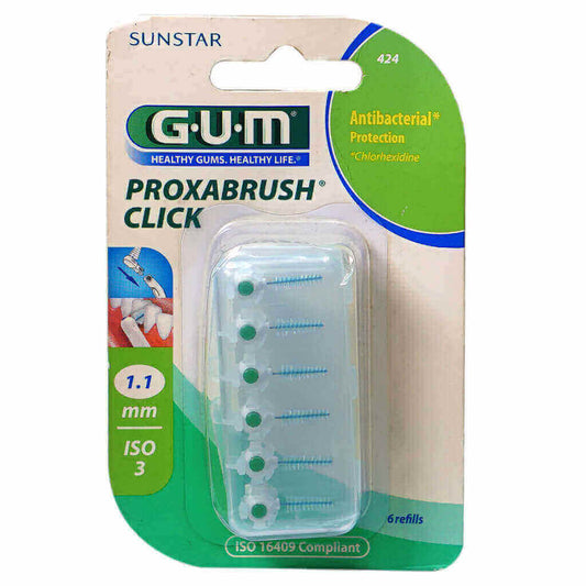 Butler Gum Proxabrush Click Interdental Refill 1.1 mm 6 Pcs