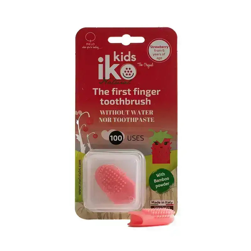 Melo Iko Kids Natural Strawberry Finger Toothbrush 1 Pc