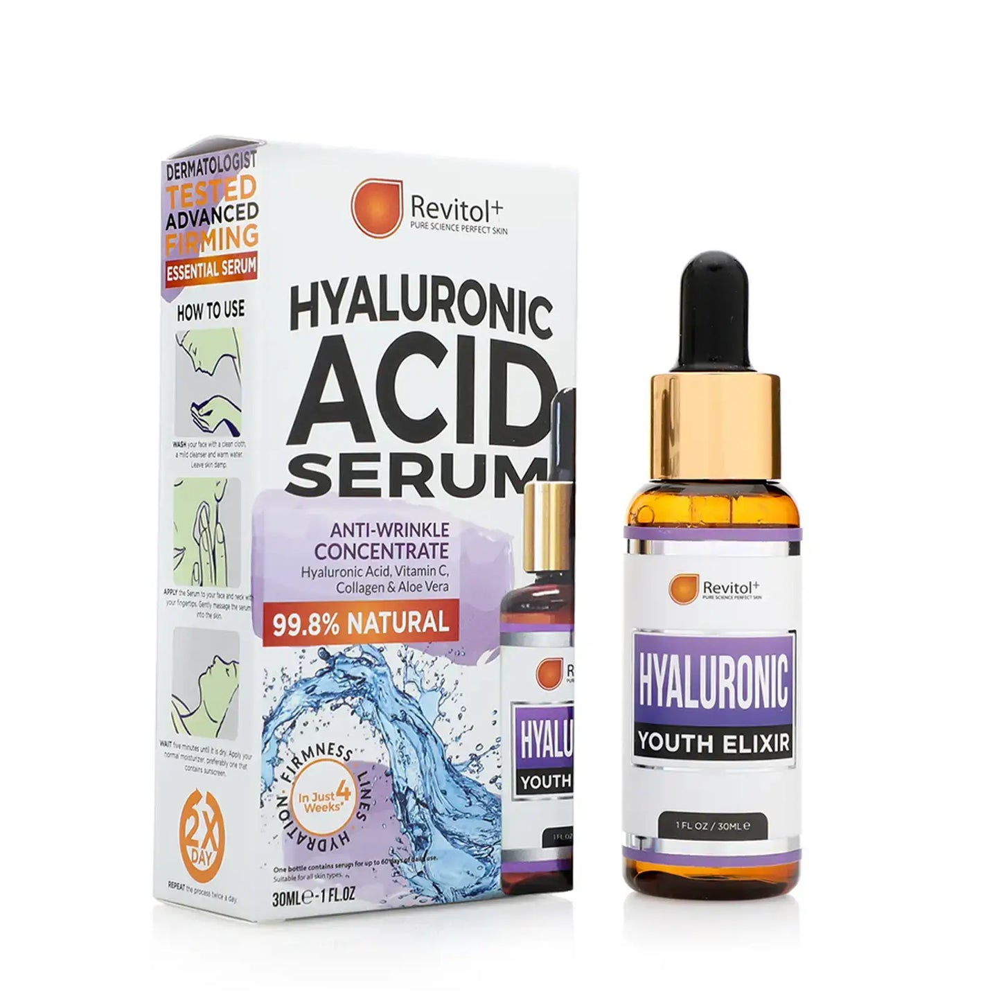 Revitol Hyaluronic Acid Serum 30 mL for glowing skin