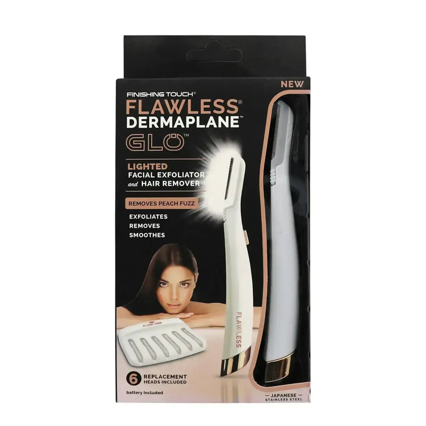 Flawless Dermaplane Glo Facial Exfoliator & Hair Remover