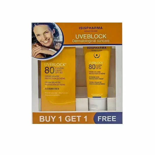 عرض كريم آيسيس يوڤي بلوك SPF 80 غير المرئي: اشترِ واحدًا واحصل على آخر مجاناً (1+1)