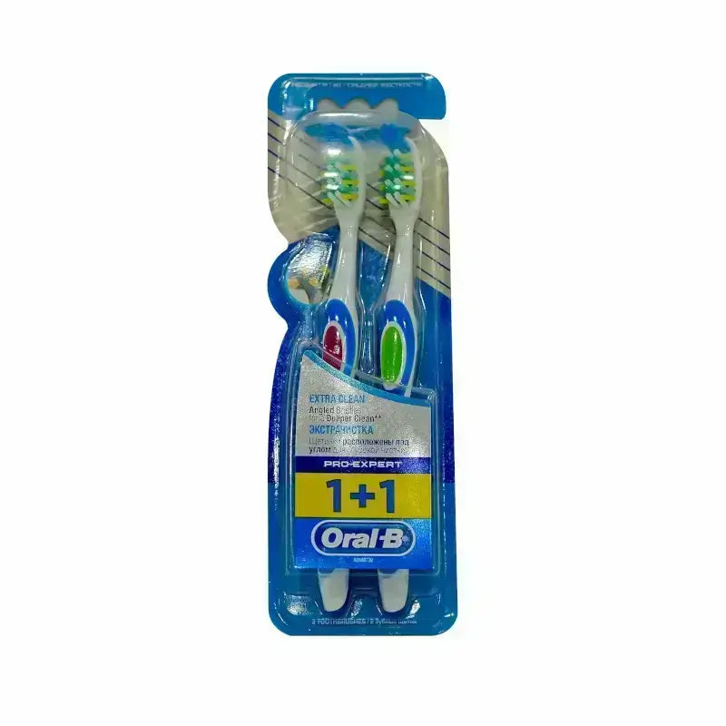 Oral B Pro Expert Extra Clean Toothbrush Medium 1+1