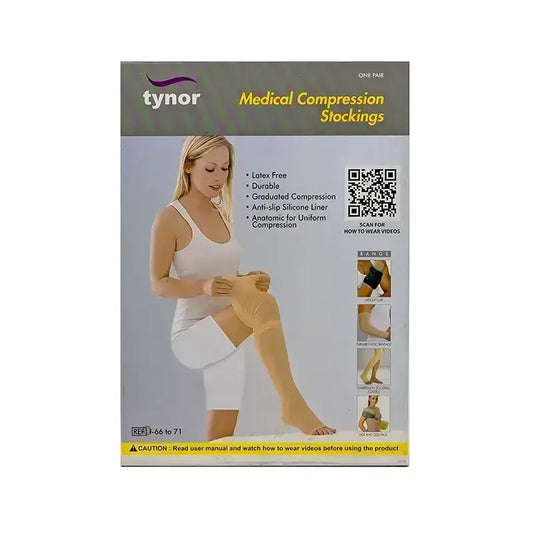 Tynor Medical Compression Stocking Knee High C2 L 1 Pair I67