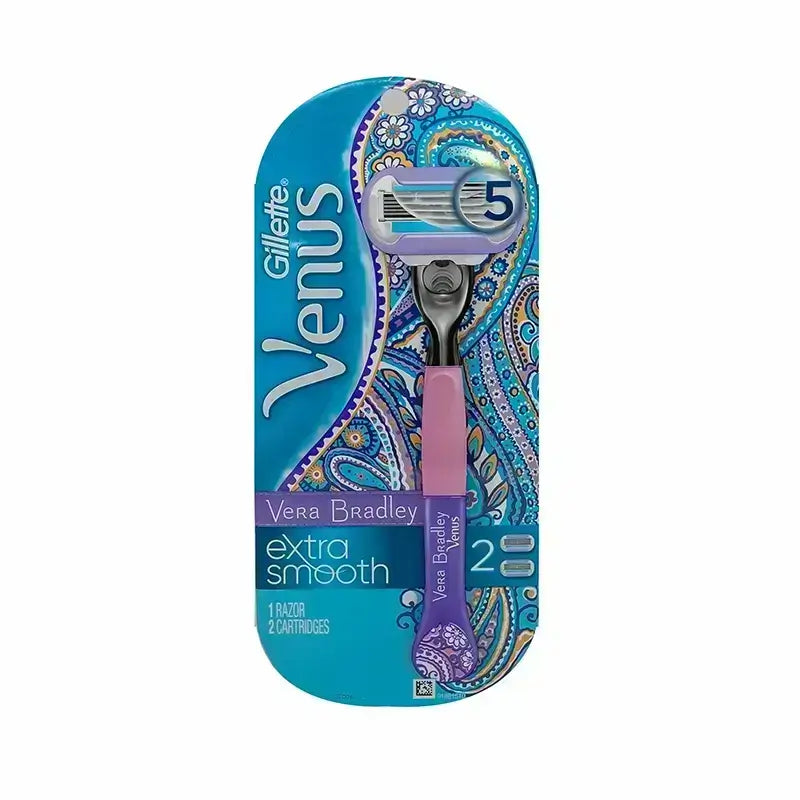 Gillette Venus Vera Bradley Extra Smooth 1 Razor + 2 Cartridges