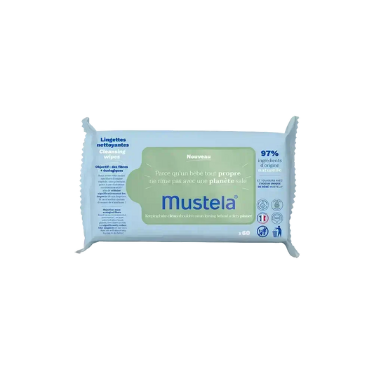 Mustela Baby Cleansing Wipes With Natural Avocado 60 Pcs