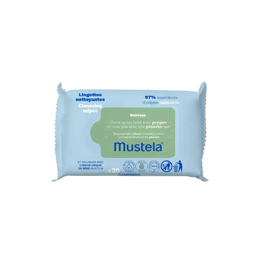 Mustela Baby Cleansing Wipes With Natural Avocado 20 Pcs