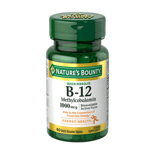 Natures Bounty B 12 Methylcobalamin 1000 mcg Dissolved Pills 60'S