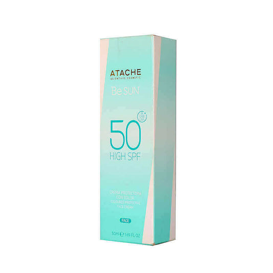 كريم أتاتش بي صن الملون للوجه بدرجة حماية عالية من الشمس SPF 50، 50 مل